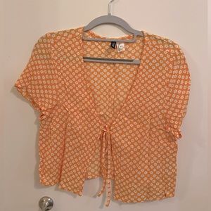 H&M Yellow Flower Top